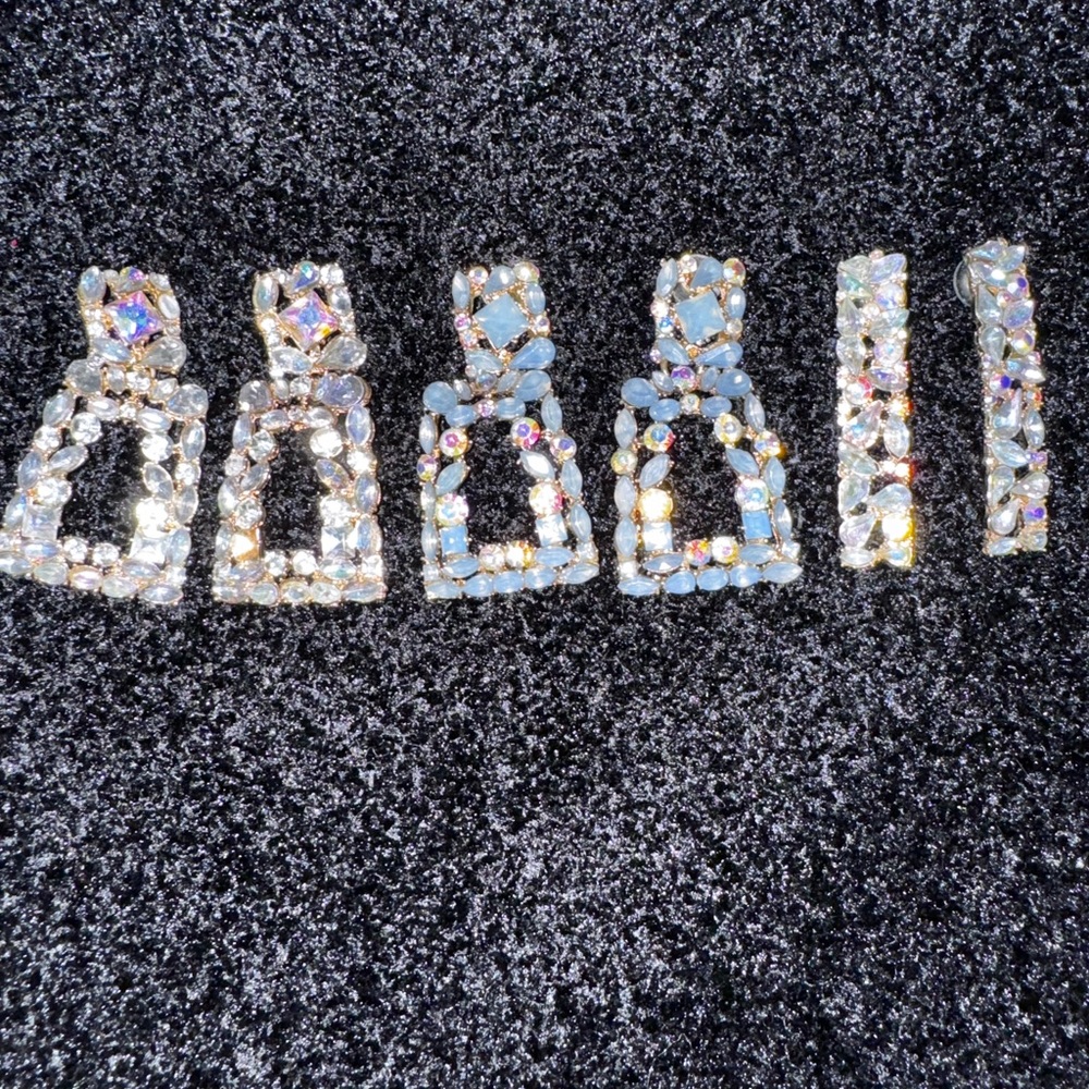 Three sets of rhinestone earrings for the price of one